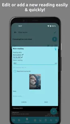 Meter readings | Read, save android App screenshot 4